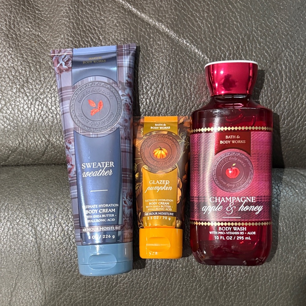 Bath and body fall trio body care set
